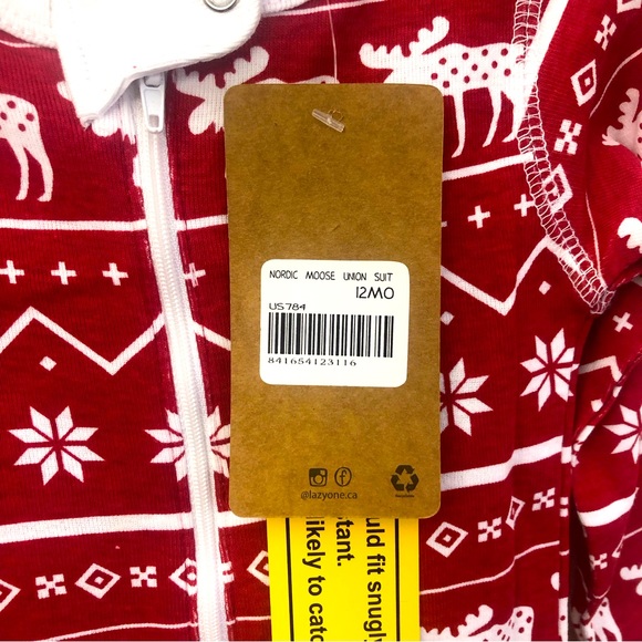 NWT LAZY One Nordic Moose Union Suit - Picture 6 of 12